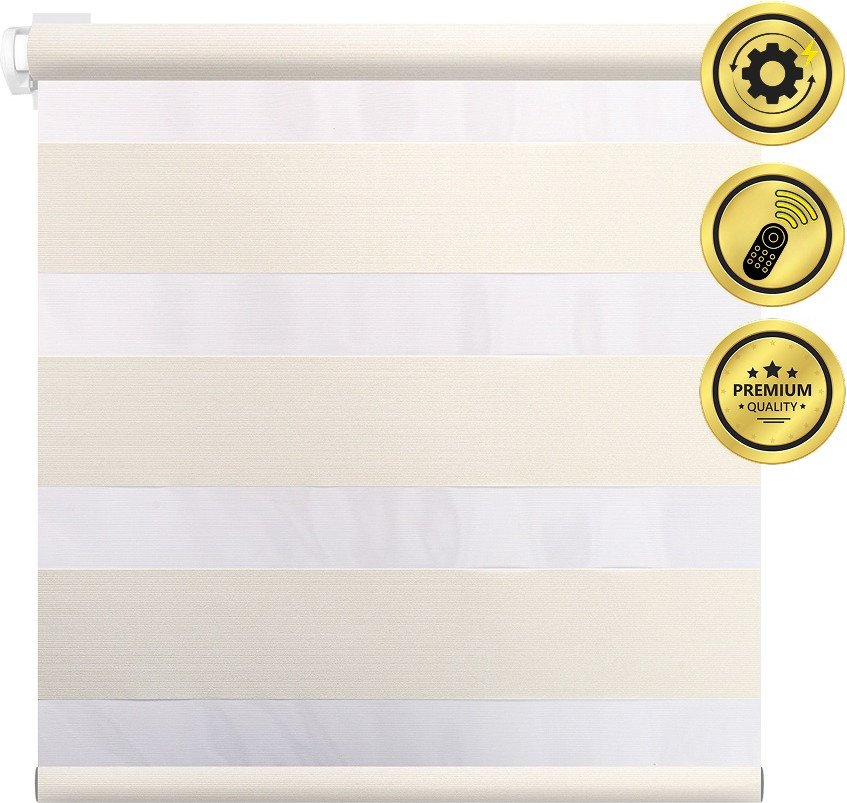 

Рулонная электроштора НеоФьюжен Юпитер 190х250 левая (слоновая кость, белая фурнитура)