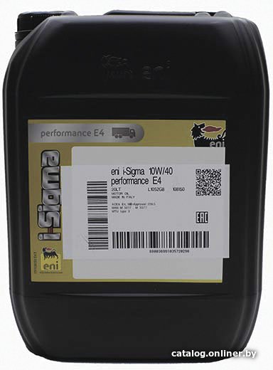 Моторное масло Eni i-Sigma performance E4 10W-40 20л
