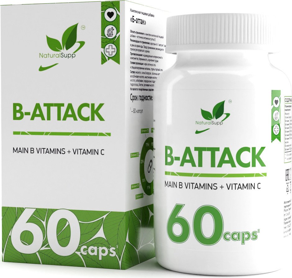 

Комплекс NaturalSupp Б-Аттак (B-Attack), 60 капсул