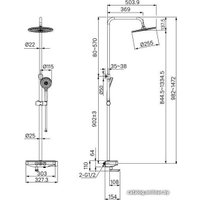 Душевая система  IDDIS Shelf SHEWTBTi06