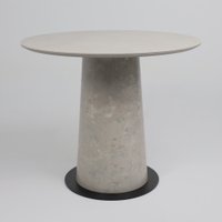 Кухонный стол Lepremo AV 2317 МДФ+керамика 900 (серый матовый Carmen Light Grey/черный+HPL бетао)