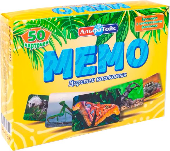 

Настольная игра АльфаТойс Мемо Царство насекомых