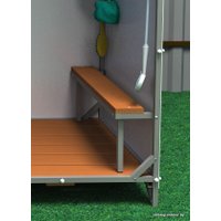 Душевая кабина для дачи с баком Импласт Премиум летний душ с тамбуром и подогревом 150 л