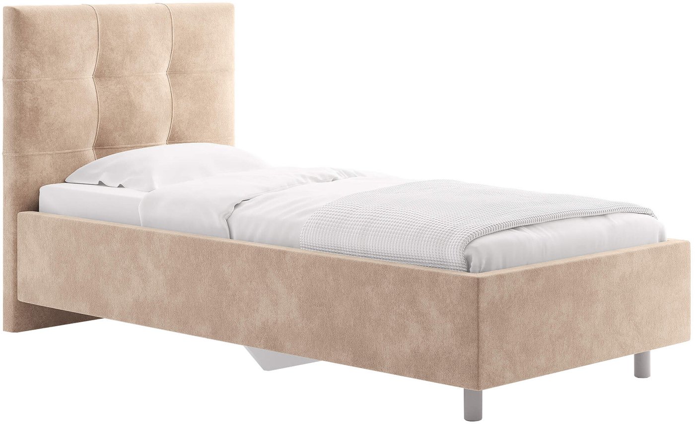 Кровать Сонум Caprice 90x200 (микровелюр бежевый)