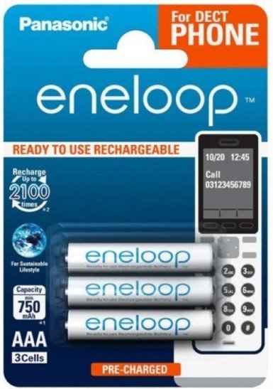 

Аккумулятор Panasonic Eneloop AAA 750mAh 3 шт BK-4MCCE/3DE