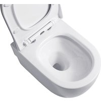 Унитаз подвесной Roxen Porto One Rimless 6 в 1 StounFix Dual Fresh 646666 (чёрное стекло)