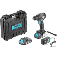 Дрель-шуруповерт Tesla TCD14BL 840368 (с 2-мя АКБ, кейс)