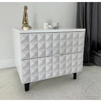 Консольный стол Shtabe Simple 7003 эко (травертин/белый/черный)