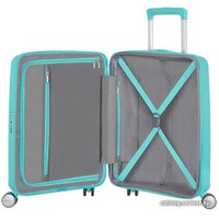 Чемодан-спиннер American Tourister Soundbox Poolside Blue 55 см