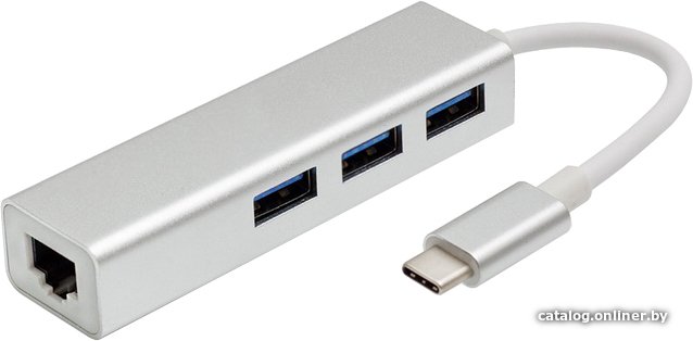 USB-хаб USBTOP USB Type-C - 3xUSB Type-A/RJ-45 556375