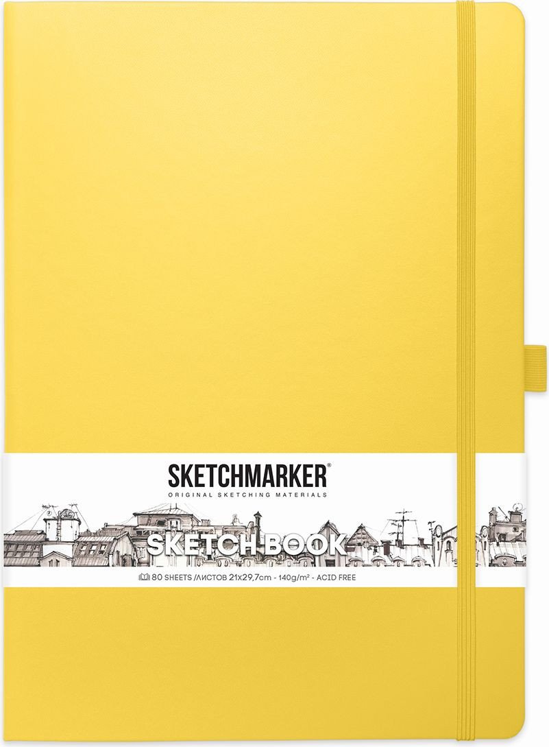 

Альбом для рисования Sketchmarker Скетчбук 2314304SM (80 л, лимонный)