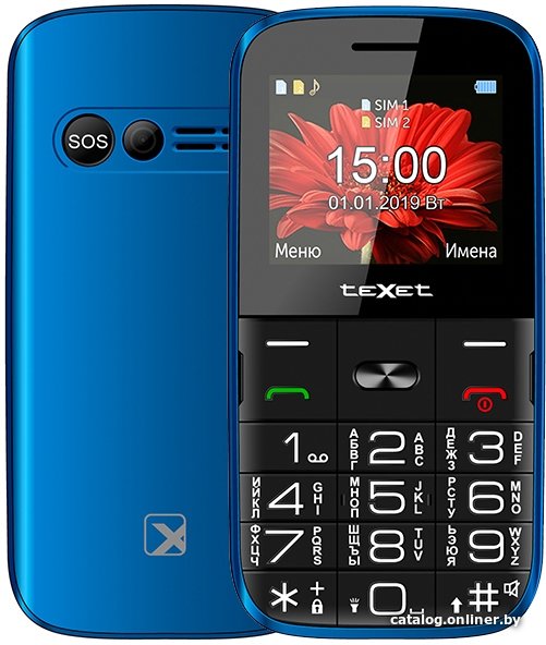 Кнопочный телефон TeXet TM-B227 (синий)