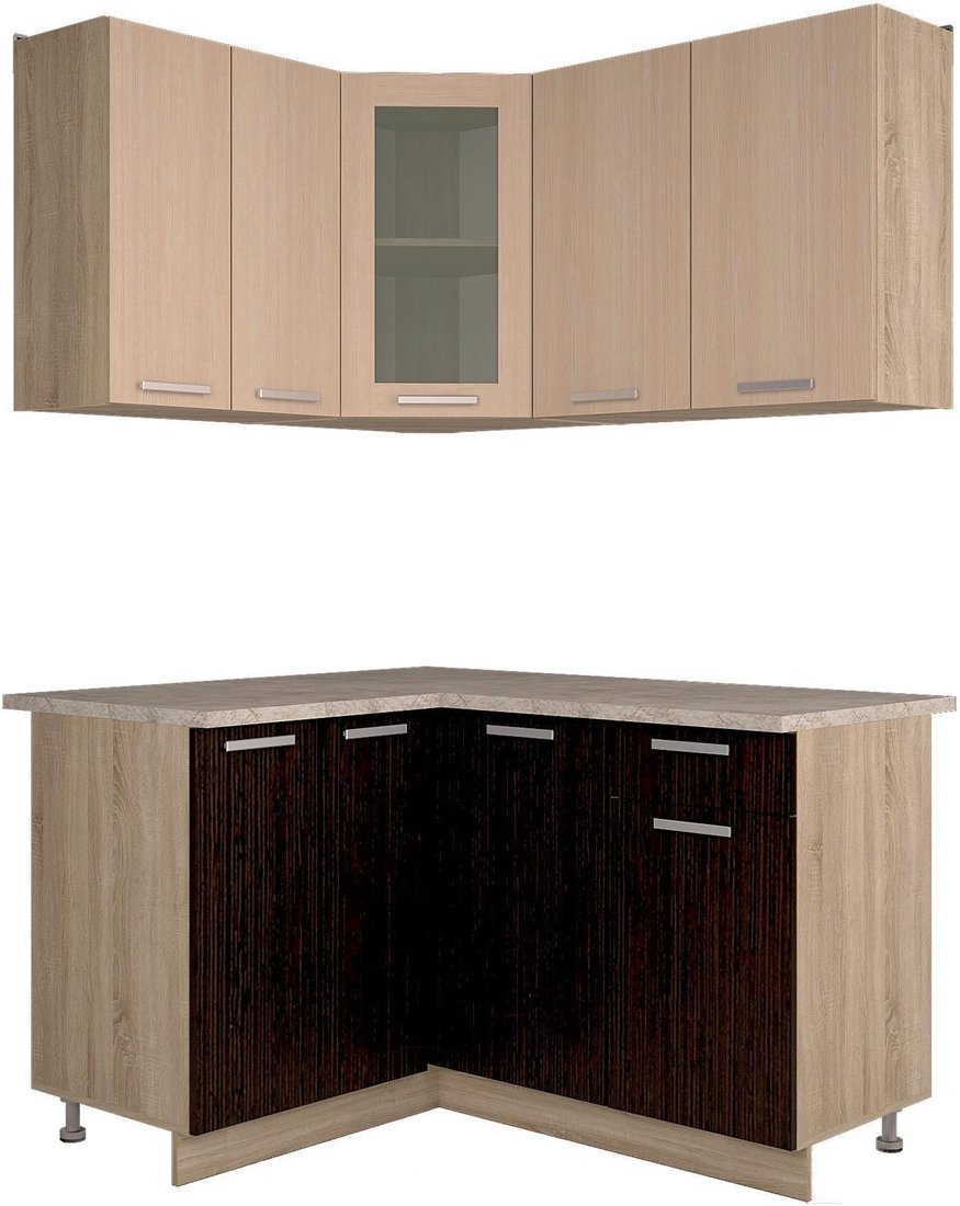 

Готовая кухня Интерлиния Мила 12x14 (дуб (молочный/дуб венге)