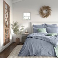 Евро комплект постельного белья Нордтекс Verossa Евро Melange Indigo VRM 2515 Indigo Д12 23