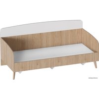 Кровать-тахта Мебельград Калгари 90x200 (дуб натуральный светлый/белый матовый)