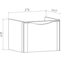  Runo Тумба с умывальником Тоскана 60 + Никсон 60 (подвесная, белый)