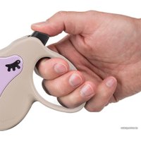 Поводок-рулетка Ferplast Amigo Mini 75700019 (бежевый/фиолетовый)