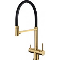 Смеситель Grocenberg GB4099 с гибким изливом (золото матовый)