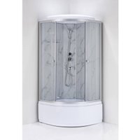 Душевая кабина Водный мир ВМ201 90x90 (белый мрамор) в Борисове