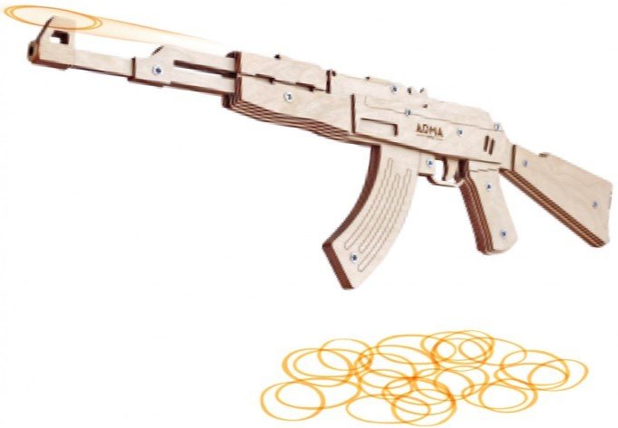 

Автомат игрушечный Arma.toys Резинкострел АК-47 AT006COLOR (под покраску)