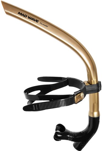 Трубка для плавания Mad Wave Pro Snorkel (золото)