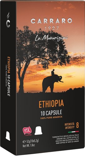 Carraro Ethiopia в капсулах Nespresso 10 шт