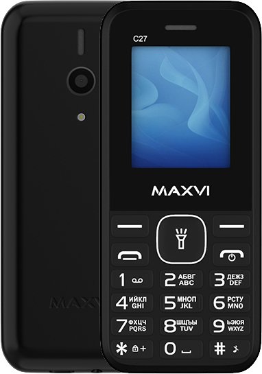 

Кнопочный телефон Maxvi C27 (черный)