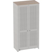 Шкаф распашной Мебельград Валенсия 2 двери (персидский жемчуг/дуб натуральный светлый)