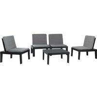 Набор садовой мебели Ipae Progarden MOL05CCA (антрацит)