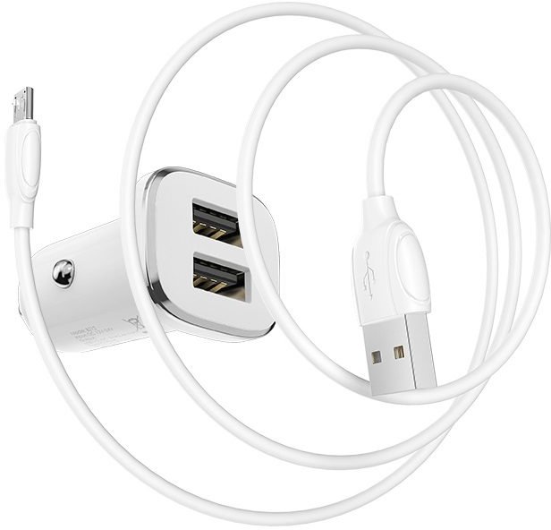 

Автомобильное зарядное Borofone BZ12 microUSB (белый)
