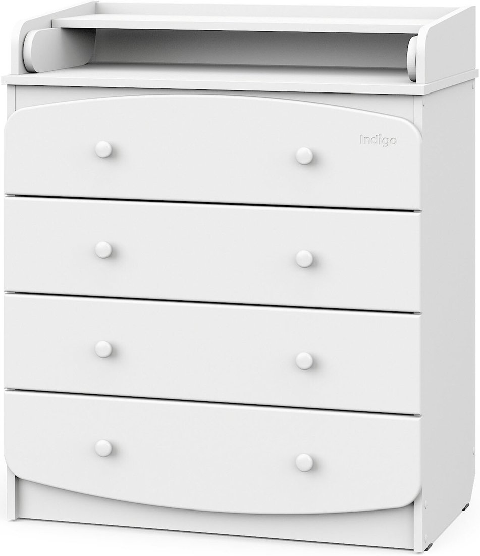 

Детский комод Indigo Classic 800/4 МДФ/ЛДСП (белый/белый)