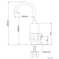 Проточный электрический водонагреватель-кран РМС ЭЛ03 в Гродно