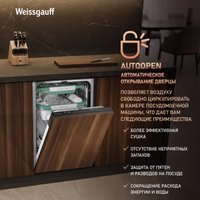 Встраиваемая посудомоечная машина Weissgauff BDW 4536 D Inverter Autoopen Timer Floor в Бобруйске