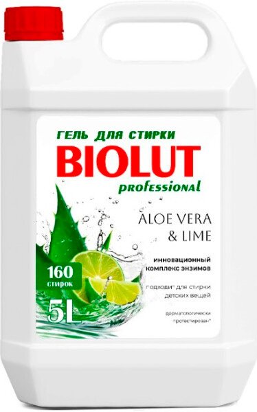 

Гель для стирки Biolut Aloe Vera & Lime Professional 5 л