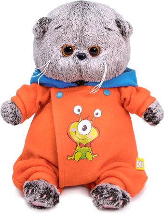 Классическая игрушка BUDI BASA Collection Басик Baby в комбинезоне с монстриком BB-075 20 см
