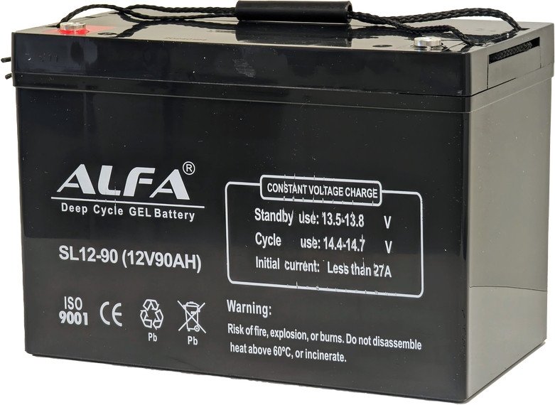 Тяговый аккумулятор ALFA 12V-90Ah(C20) L+ (90 А·ч)
