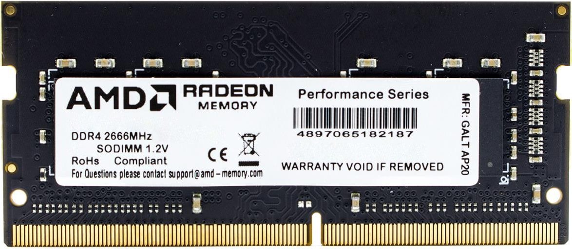 

Оперативная память AMD Radeon R7 Performance 16GB DDR4 SODIMM PC4-21300 R7416G2606S2SUO