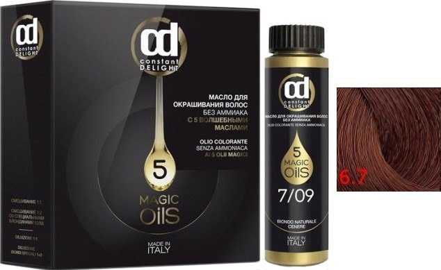 

Масло для окрашивания Constant Delight Olio-Colorante без аммиака 6.7 светло-каштановый медный
