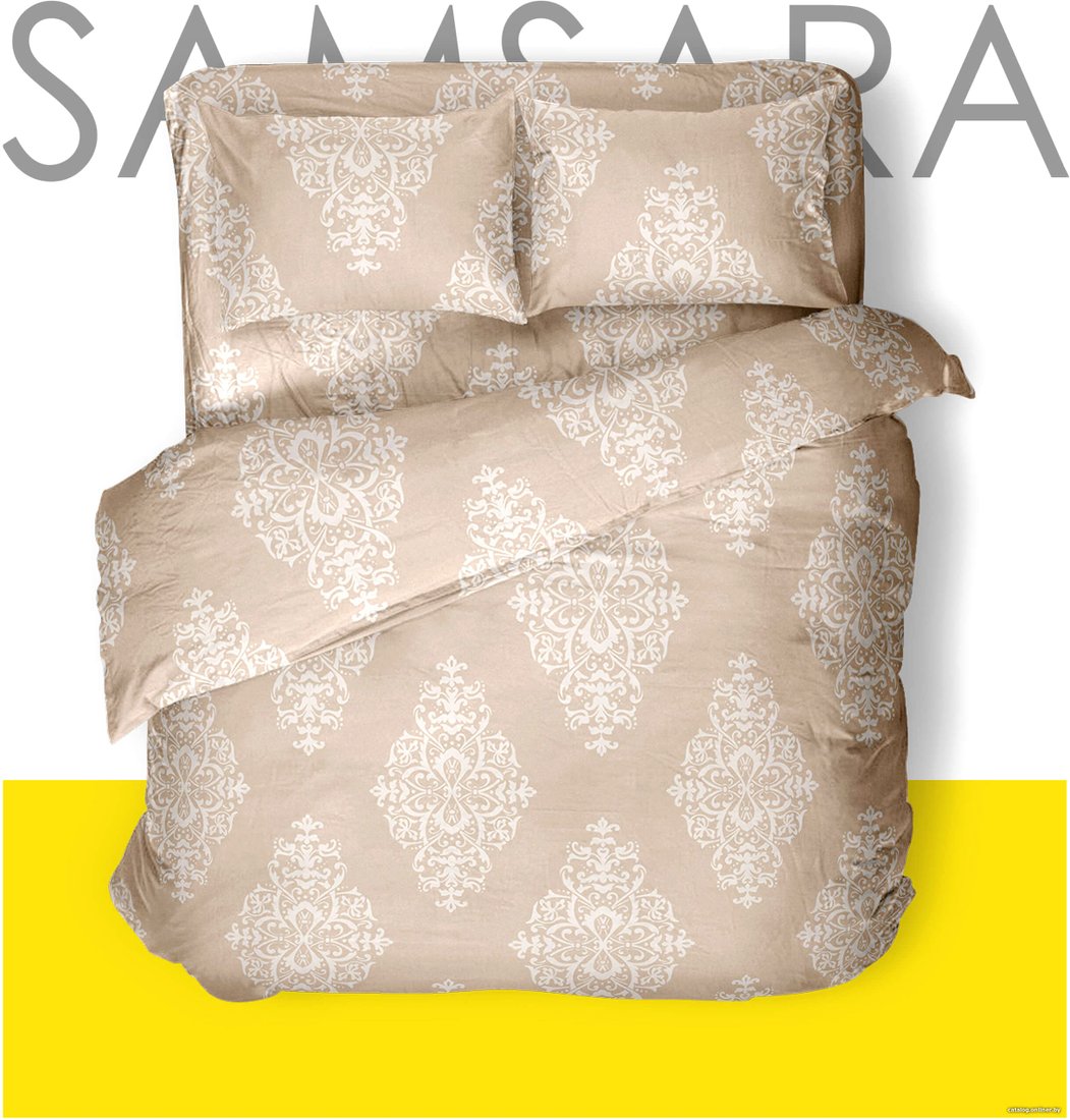 Евро комплект постельного белья Samsara Дамаск 220-29 215x220 (евро)