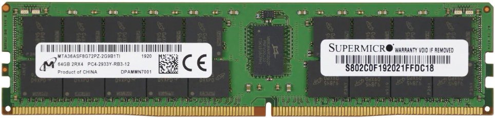 

Оперативная память Micron 64GB DDR4 PC4-23400 MTA36ASF8G72PZ-2G9B1