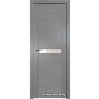 Межкомнатная дверь ProfilDoors 2.01XN L 70x200 (грувд серый, стекло Lacobel Перламутровый лак)