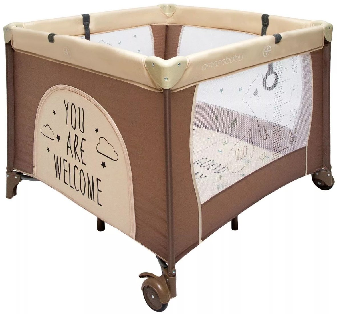 

Игровой манеж Amarobaby Walky Good Day Bear (бежевый)