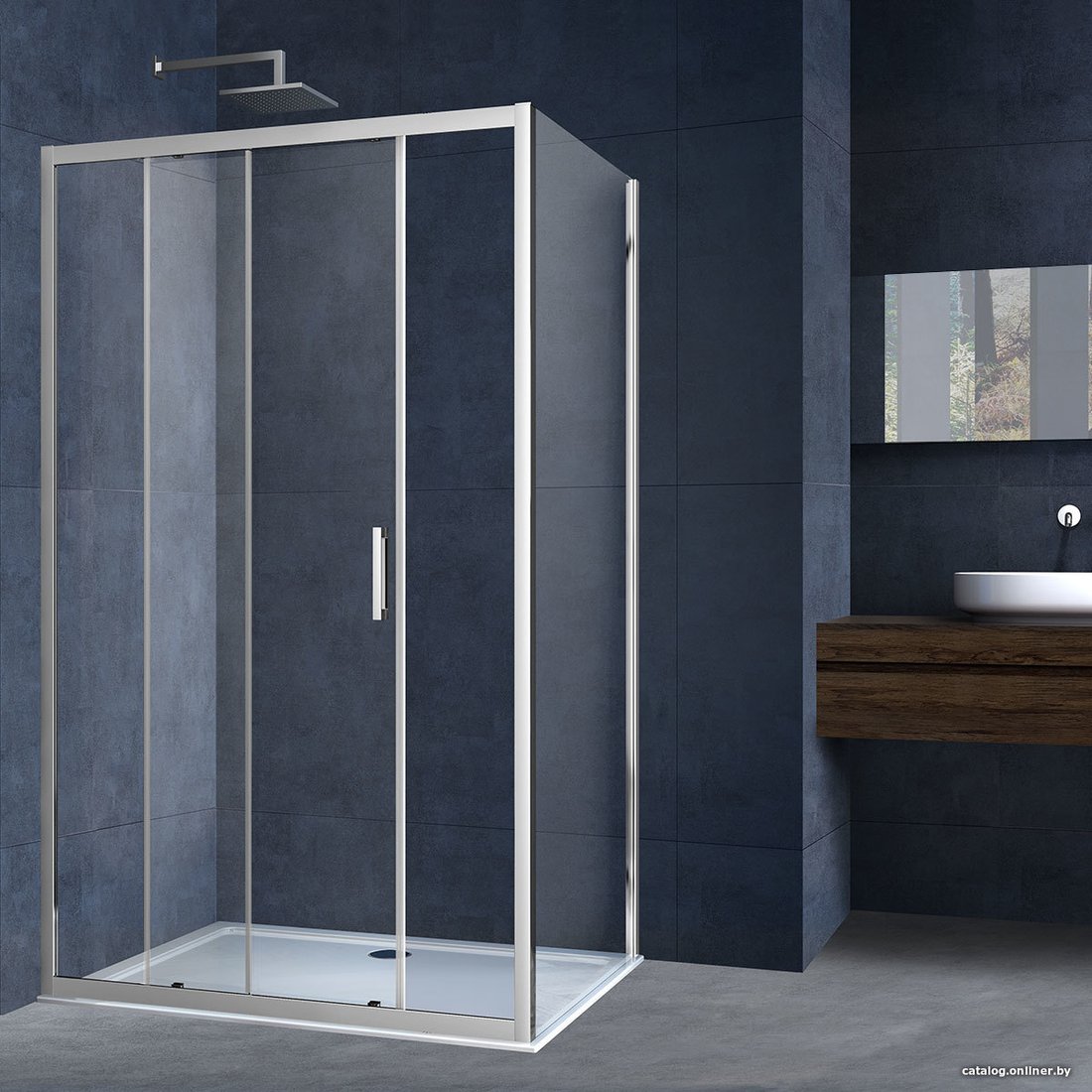 Душевой уголок Vincea Alpha VSR-3AL8012CL (хром/прозрачное)