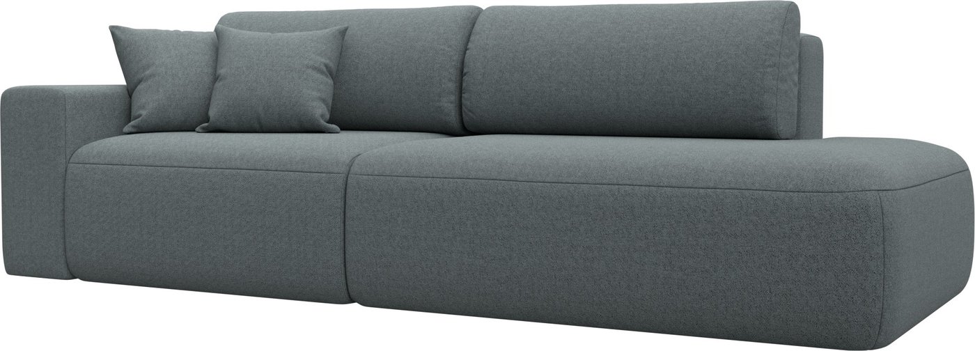 

Диван Лига диванов Лига-036 НПБ Модерн подлокотник слева 124221L (рогожка амур серый)