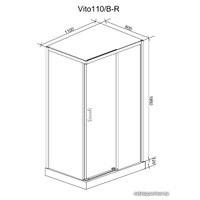 Душевой уголок Cerutti Spa VITO110B-R 80x110