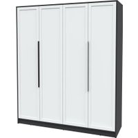 Шкаф распашной Интерлиния Концепт Тренд КТ-Ш4 (антрацит/белый)