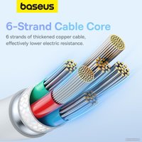 Кабель Baseus Pudding Series Fast Charging Cable 100W USB Type-C - USB Type-C (2 м, белый)