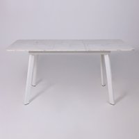 Кухонный стол Lepremo AV 1209/1 МДФ раздвижной 1200-1600x800 (Азул Оникс/белый)