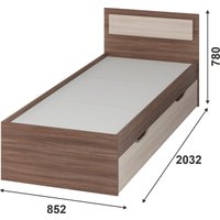 Кровать Тащи в дом Гармония КР607 80х200 (ясень-шимо/светлый/темный)