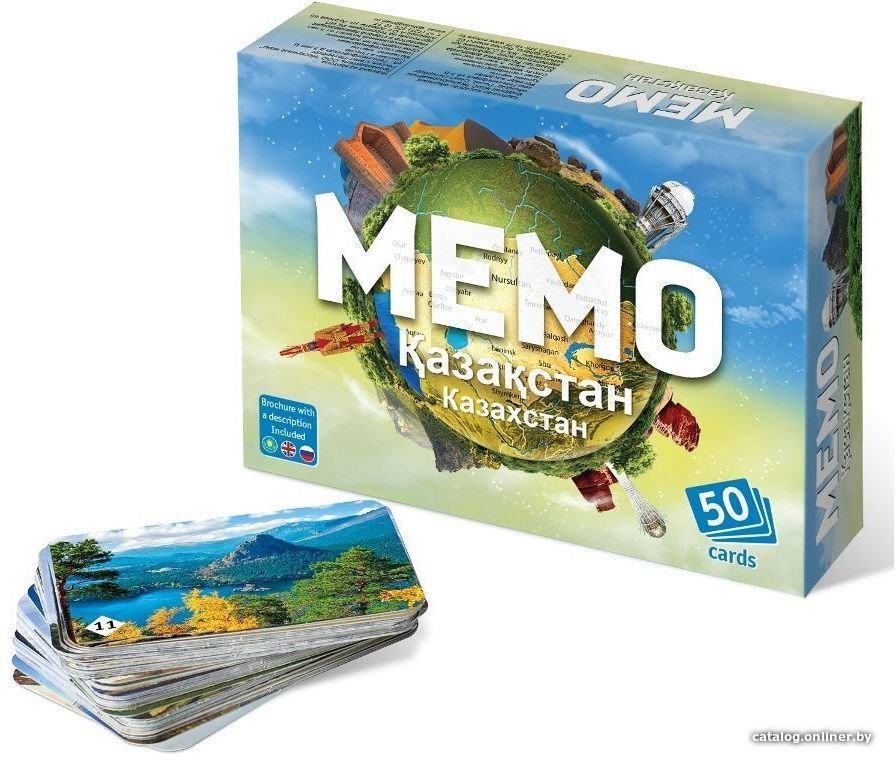 Карточная игра Нескучные игры Мемо. Казахстан 783048